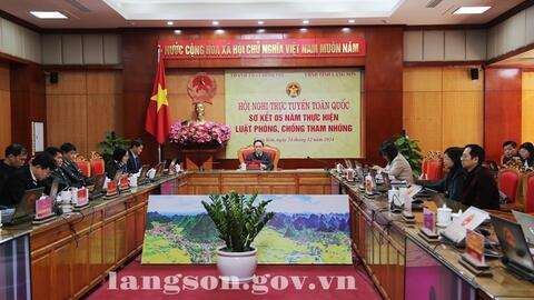 Hội nghị trực tuyến toàn quốc sơ kết 05 năm thực hiện Luật Phòng, chống tham nhũng