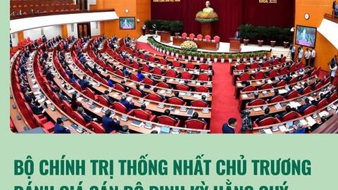 Bộ Chính trị ban hành Kết luận về chủ trương đánh giá cán bộ định kỳ